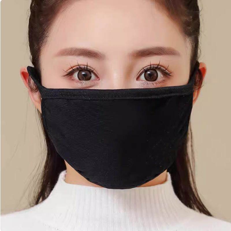 明峰纯棉口罩女布口罩可水洗防尘秋冬季厚款双层保暖防寒面罩防风