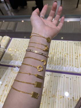 999足金项链5G黄金项链水贝送女朋友按克卖具体克重联系客服改价