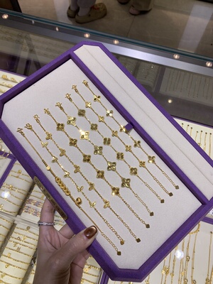 足金手链5G黄金手链水贝送女朋友按克卖