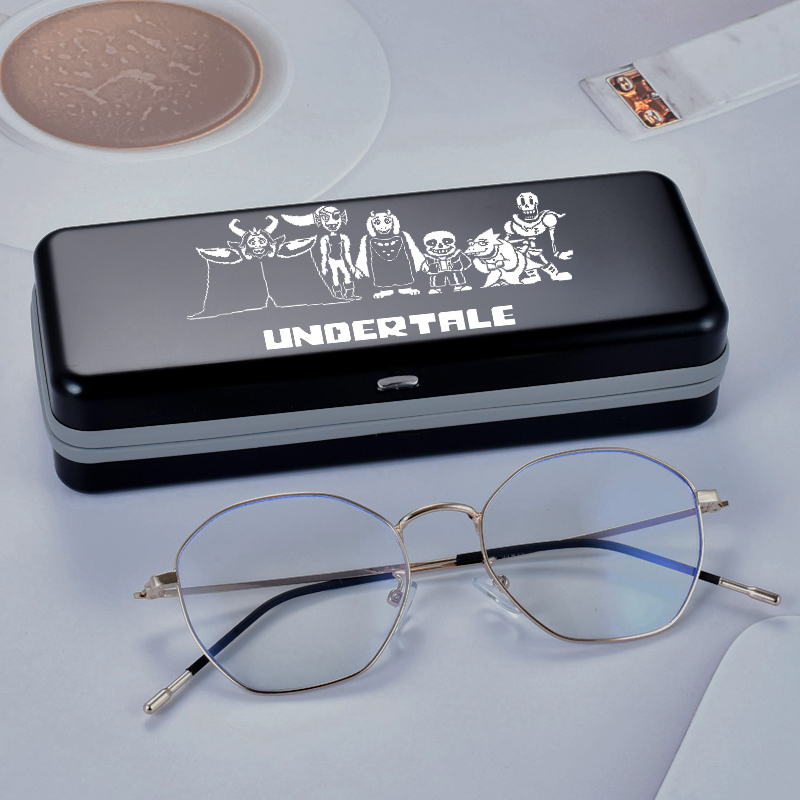 二次元游戏 传说之下周边 undertale sans 金属便携防压眼镜盒