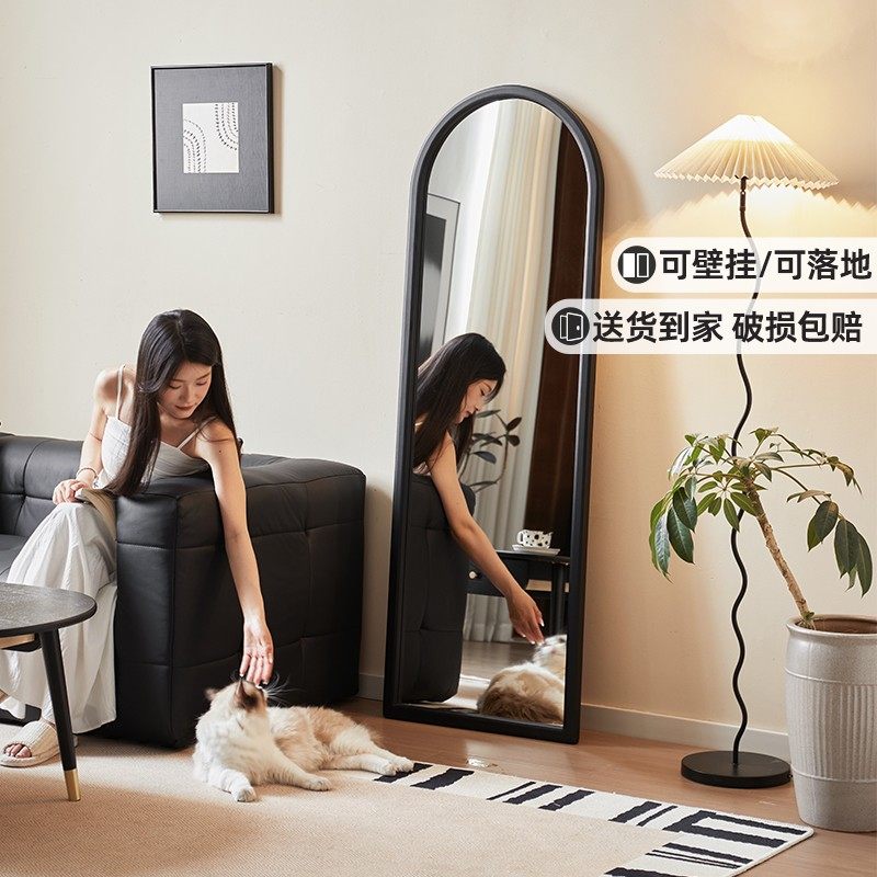 简约现代壁挂落地两用穿衣镜