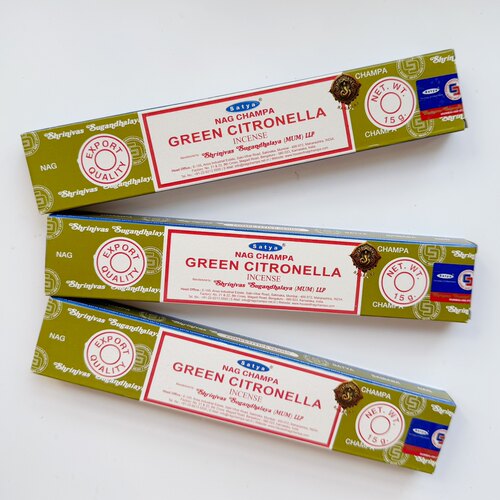 印度绿香茅清新草本线香Satya Green Citronella Incense Sticks
