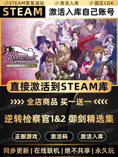 Steam正版激活【逆转检察官1&2御剑精选集】国区CDKEY激活码入库