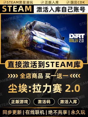 Steam正版【尘埃拉力赛2】国区CDKEY激活全DLC激活码CDK入库