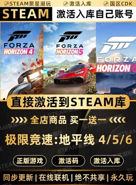 Steam正版【极限竞速地平线4/5/6】国区CDKEY激活码全DLC入库CDK