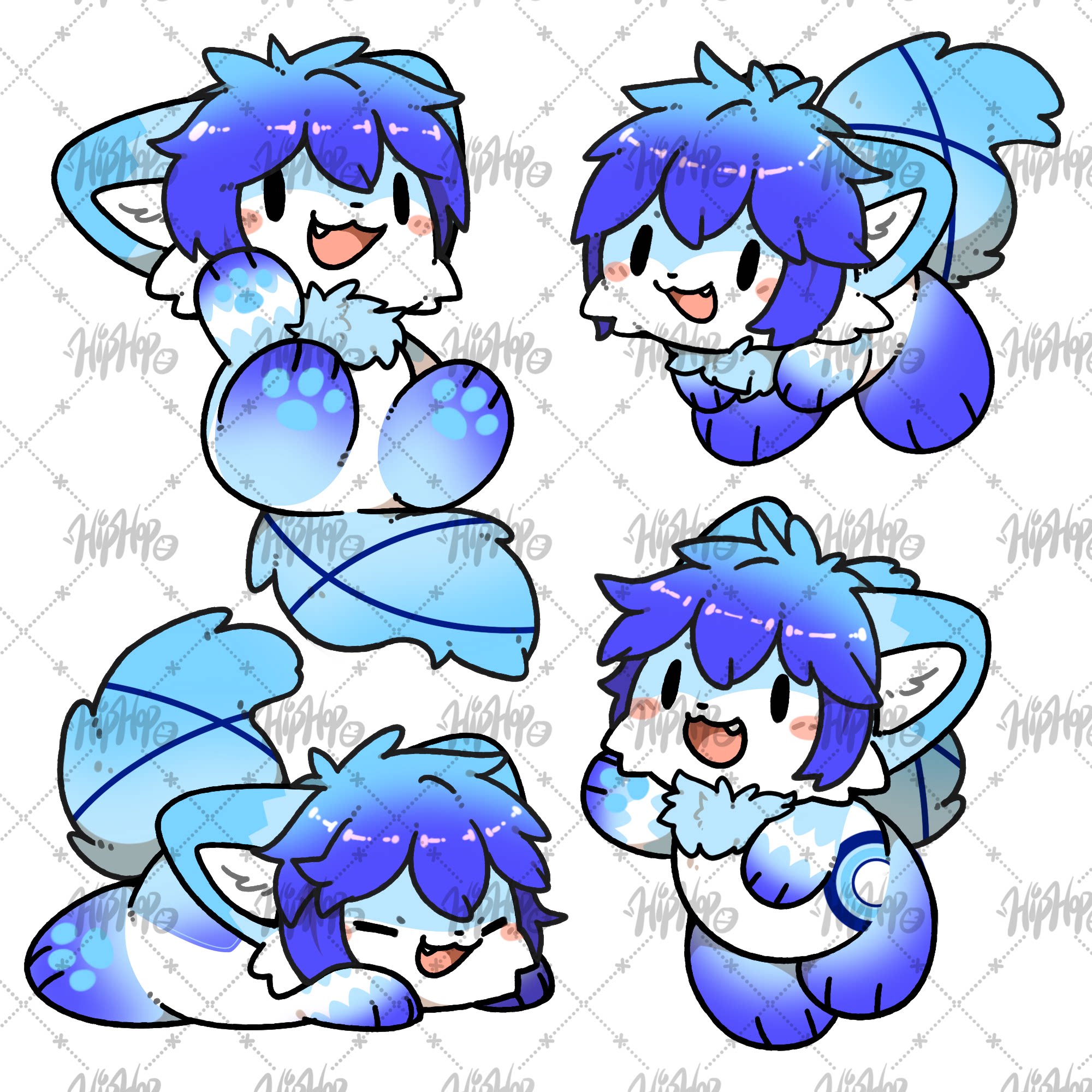 兽设furry全身模板接稿兽圈兽设约稿定制表情包白菜价