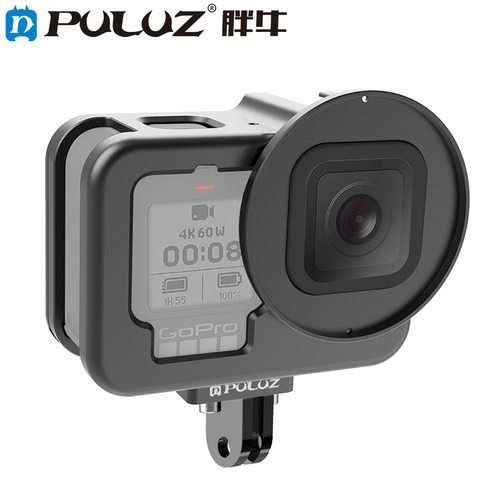 PULUZ胖牛适用GoProHERO13/12Black金属保护套狗笼保险框带UV
