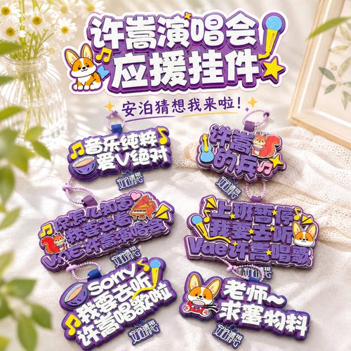许嵩周边你怎么知道我要去看演唱会不织布挂件vae安泊猜想应援物