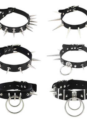 摇滚超酷暗黑古怪哥特配饰pu