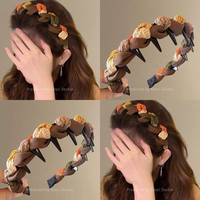 甜美百搭齿梳防滑发箍女日常外戴高颅顶发卡头箍发饰2025秋冬新款