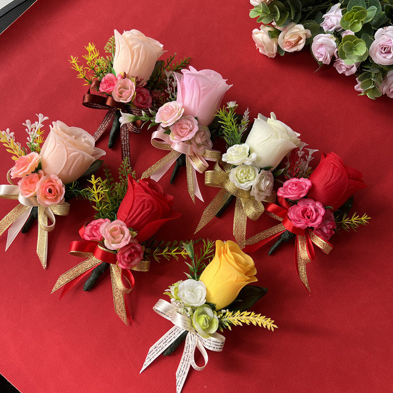 婚礼会议宴会学生毕业季公司商务嘉宾贵宾仿真胸花庆典活动胸襟花