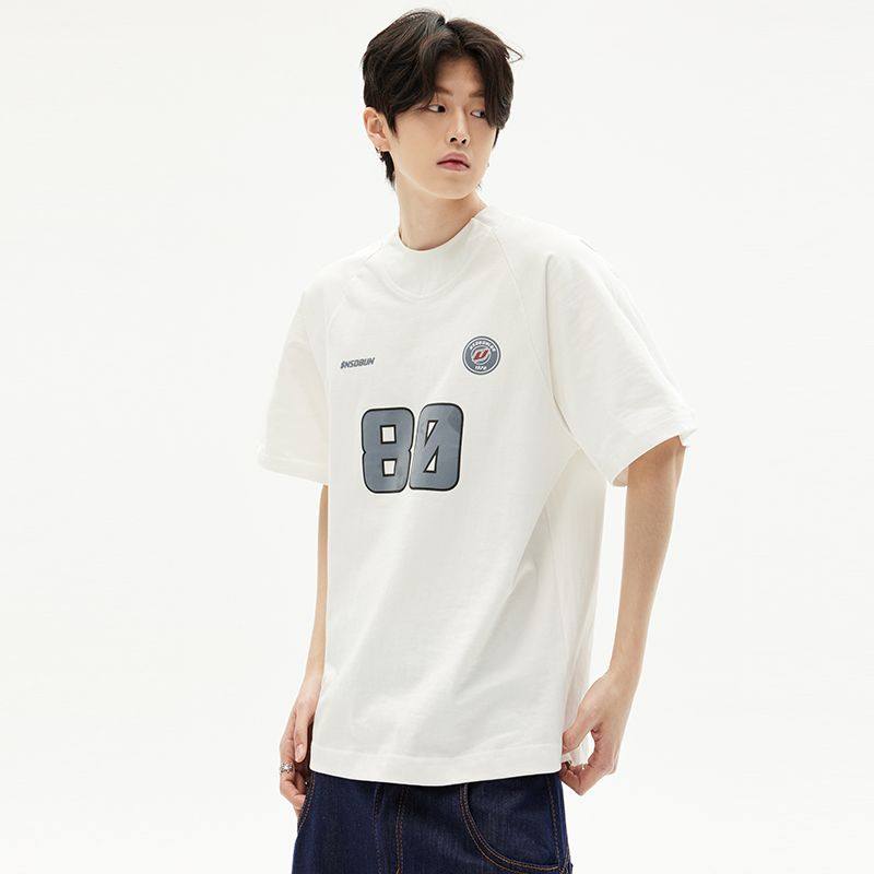 美式复古字母印花短袖t恤女春夏新宽松情侣运动落肩上衣ins男,男装,T恤,淘宝优惠券,粉丝福利购,淘宝优惠卷