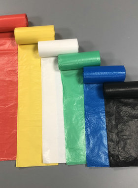 加厚一次性连卷垃圾袋黑色平口45*50家用厨余商用超市彩色加厚款