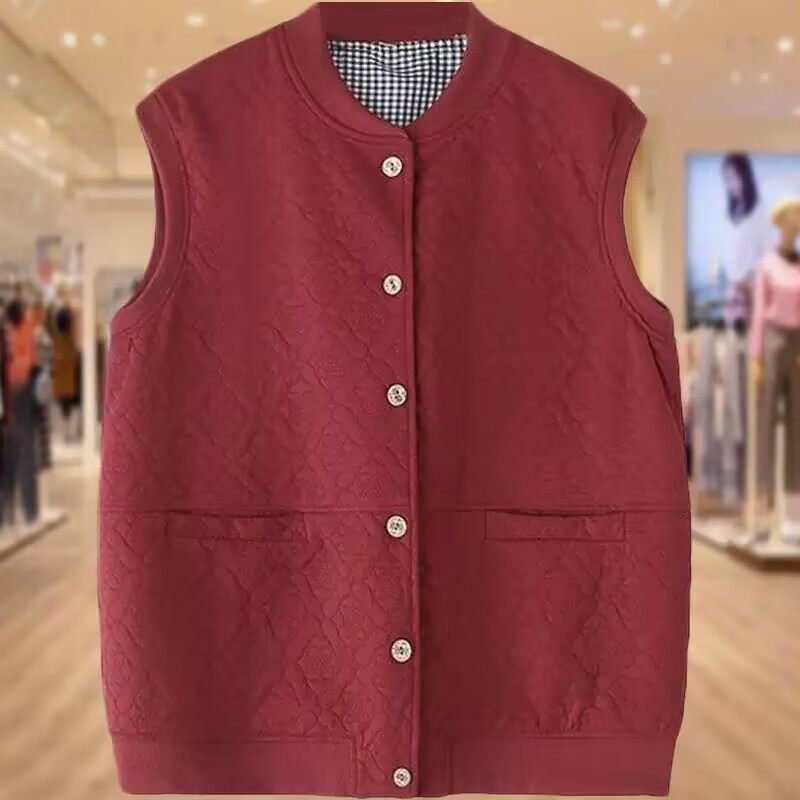 中老年胖妈妈夹棉马甲加肥加大码无袖坎肩春秋款马夹背心开衫上衣,女装/女士精品,中老年女装,淘宝优惠券,粉丝福利购,淘宝优惠卷