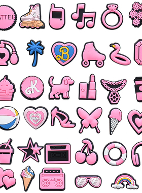 ins 粉色贴片手工平面DIY发夹配件创意软胶片TSUM卡通平面公仔