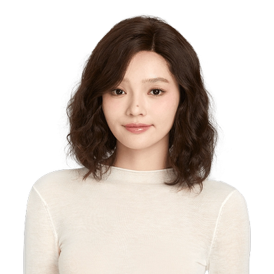 瑞贝卡全真发偏分短卷发全头套