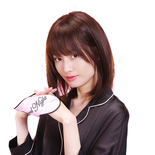 瑞贝卡假发女齐碎刘海中长直发锁骨发发尾内扣全真人发全手织头套