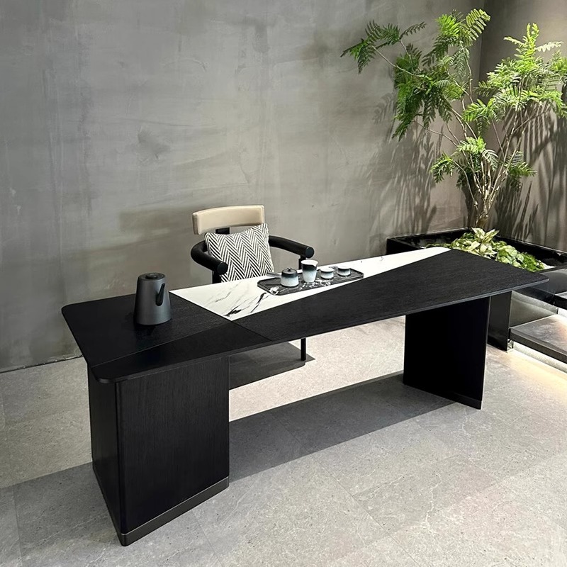 新中式岩板茶桌2025新款