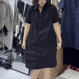 连衣裙爆款 休闲气质衬衫 2025夏季 宽松遮肉显瘦短袖 裙子女 新款 时尚