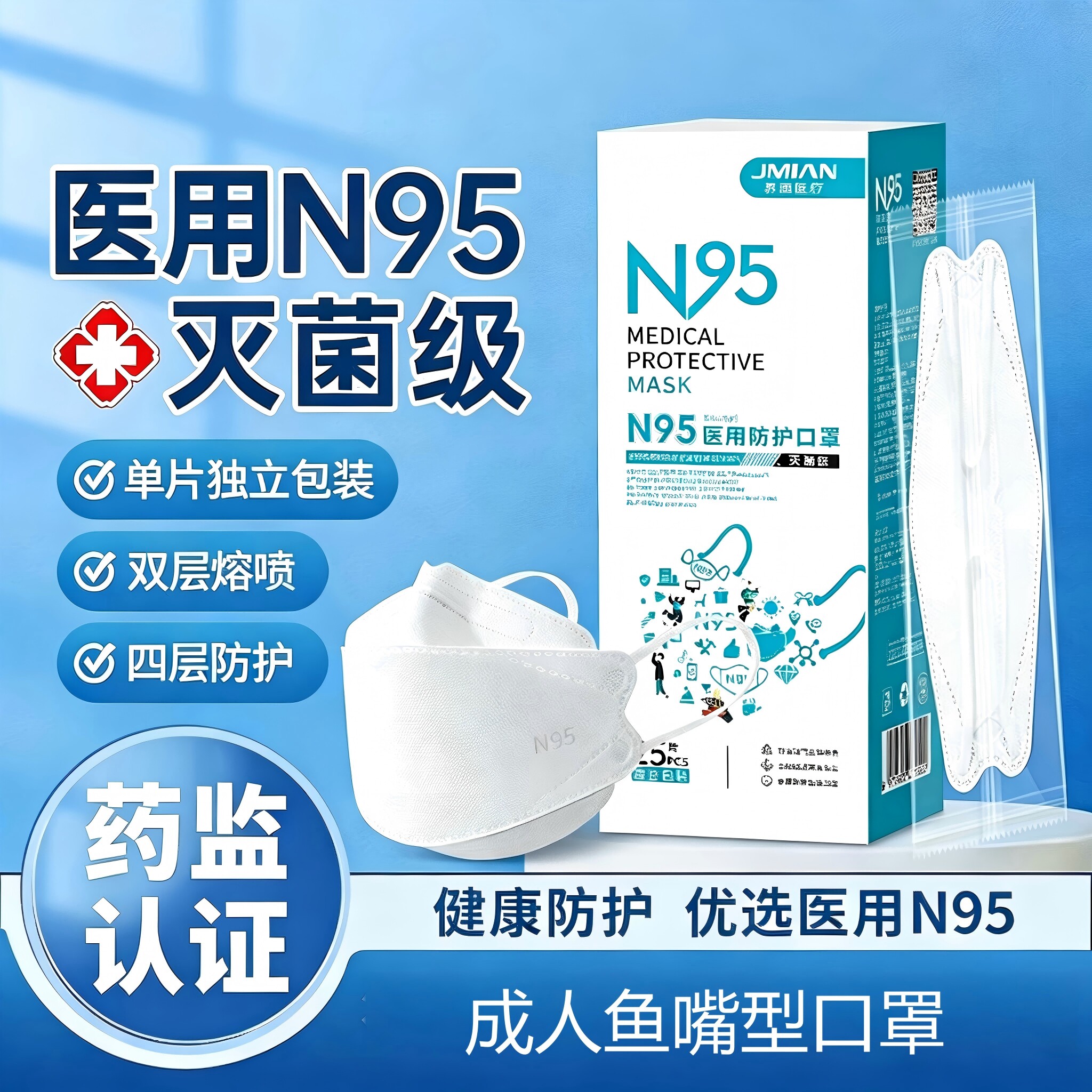界面N95医用防护口罩灭菌透气图片