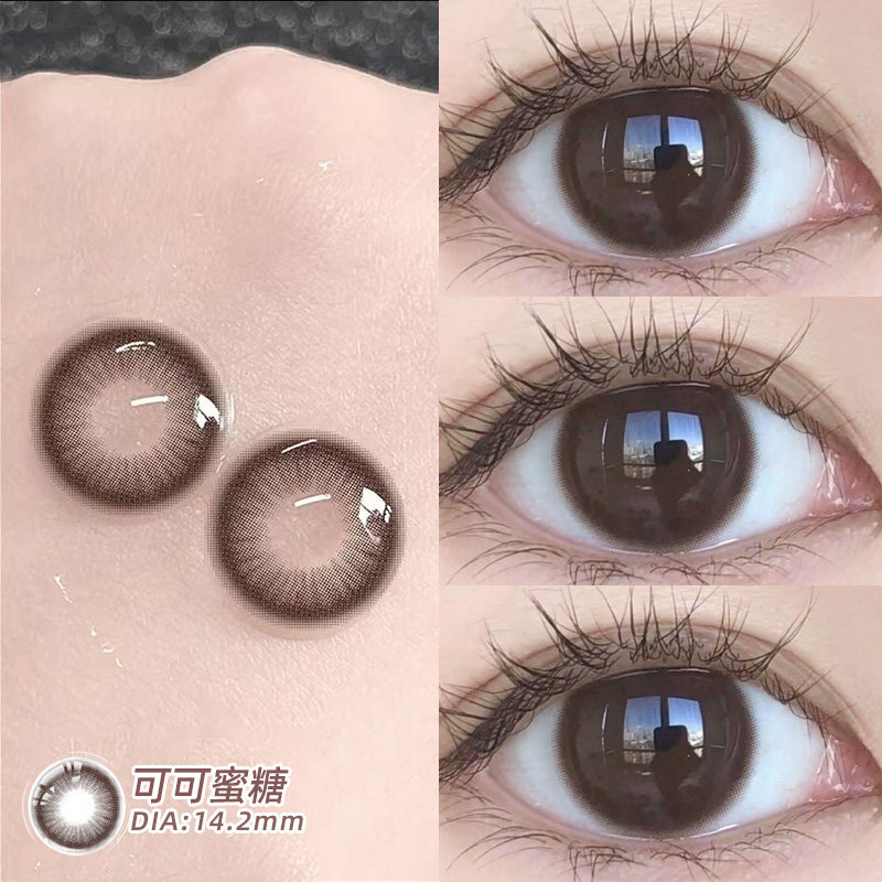 可可蜜糖美瞳半年抛棕色三明治小直径官方正品隐形眼镜NF旗舰店TN