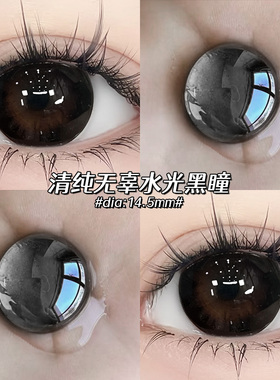 买1送1】黑色美瞳半年抛素颜自然年抛大直径隐形眼镜WF官方正品TN