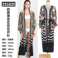 Beachside sun-protective clothing bikini top cardigan shawl, new hot spring vacation swimsuit, long beach smock jacket thumbnail 5