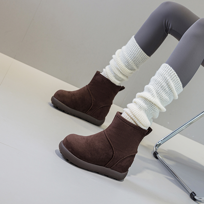 震地王女鞋内增高短靴雪地靴棉鞋