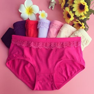 内裤女莫代尔面料低腰蕾丝花边简约舒适透气无痕少女三角裤头
