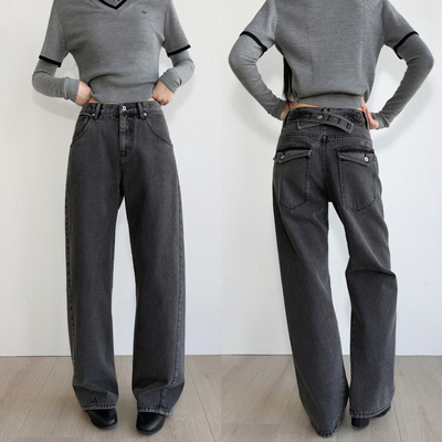 NancyCavally复古VTG叠穿直筒裤