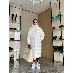 NancyCavally高品质白鹅绒 行走的大棉被 亮感两穿过膝长款羽绒服
