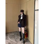 山羊绒 NancyCavally专柜款 Super110S澳毛 極简双排扣廓形呢外套