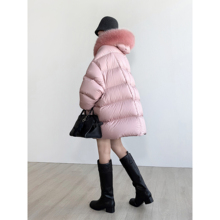 NancyCavally专柜款25D春亚纺纱/轻暖95白鹅绒 空气感廓形羽绒服