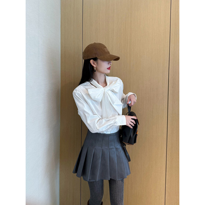 NancyCavally随性蝴蝶结系带衬衫