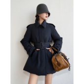 战壕风衣式 NancyCavally专柜款 臻选云柔感95白鹅绒 收腰A摆羽绒服