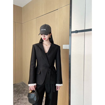 NancyCavally立裁无领西装套装