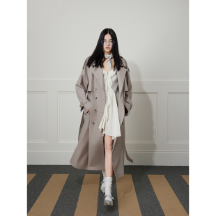 风衣 高级松弛感廓形长款 NancyCavally专柜款 垂顺抗皱美利奴澳毛