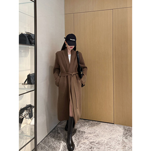 NancyCavally独家定染高毛条荃羊毛  慵懒风随性开叉大毛衣外套