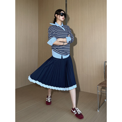 NancyCavally松弛感圆领长袖T恤