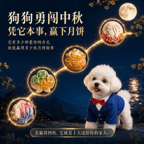 【狗狗勇闯中秋】宠物零食宠物中秋月饼