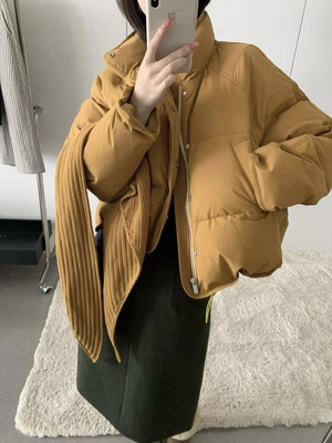 小个子短款羽绒服卡蔓诗韩系立领