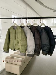 卡蔓诗8033韩标圆领短款羽绒服女2025冬季宽松百搭减龄白鸭绒外套