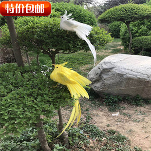 仿真展翅羽毛飞翔鸟凤凰小鸟影视拍摄道具园林装饰家居摆件饰品