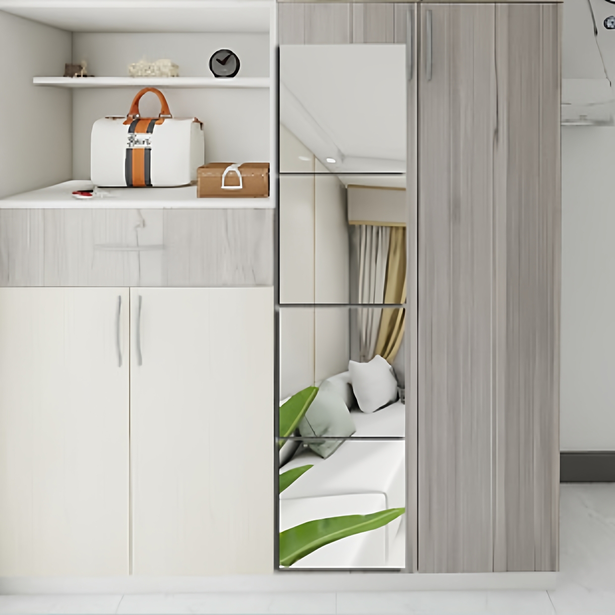 3d立体亚克力镜子墙贴 家用墙贴亚克力软镜子卧室浴室拼接装饰镜