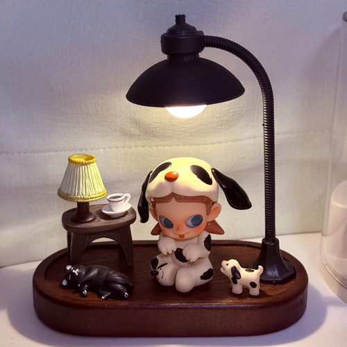 泡泡玛特星星人盲盒造景小夜灯diy装饰造景桌面摆件礼物展示收纳