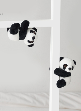 熊猫夹子毛绒玩具小公仔歪头可爱挂件装饰成都基地纪念品文创礼物