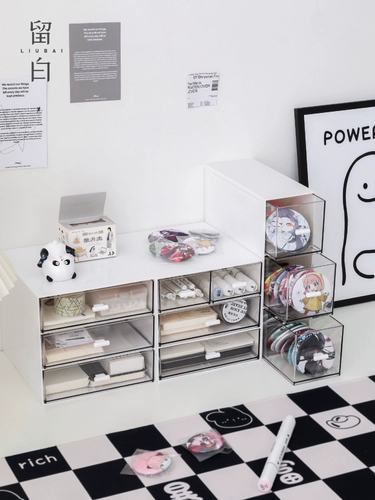 Ящик для хранения канцелярских принадлежностей, штанга с выдвижным ящиком, органайзер для стола, студенческий стол, штабелируемая акриловая полка для хранения.