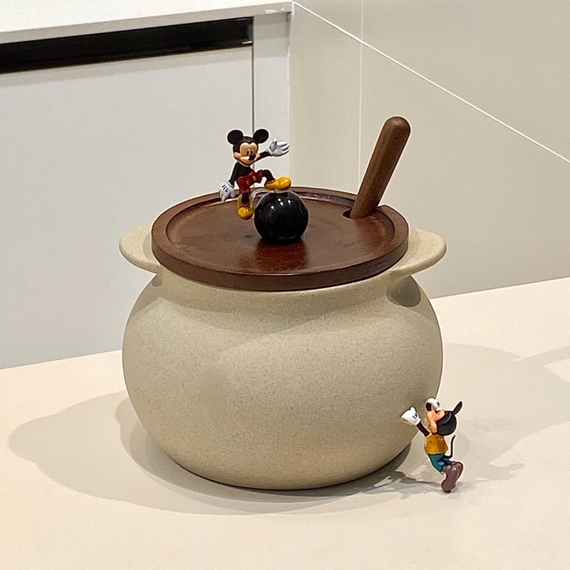 陶瓷猪油罐家用带盖耐高温食品级大容量辣椒油罐厨房带勺子调料罐