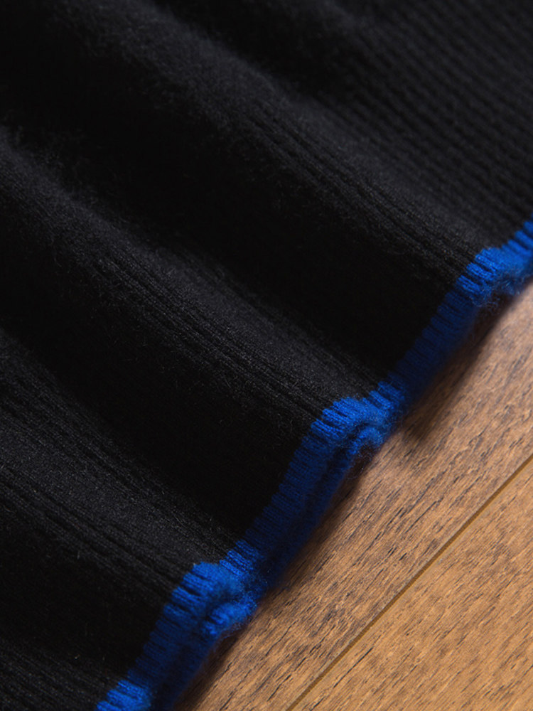 FALL-WINTER 2024 NEW BUSINESS CASUAL CASHMERE SWEATER MENS PURE CASHMERE SWEATER HALF-HEIGHT ZIPPER MID NECK KNIT