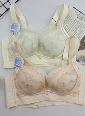 佳妮拉丝文胸2433无钢圈B杯薄款大胸显小聚拢收副乳性感无痕内衣